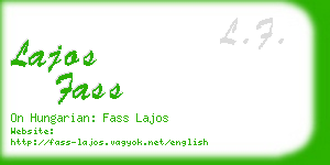 lajos fass business card